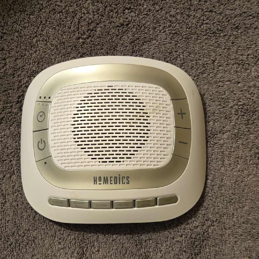 Homedics Portable Sound Machine - Silver and White